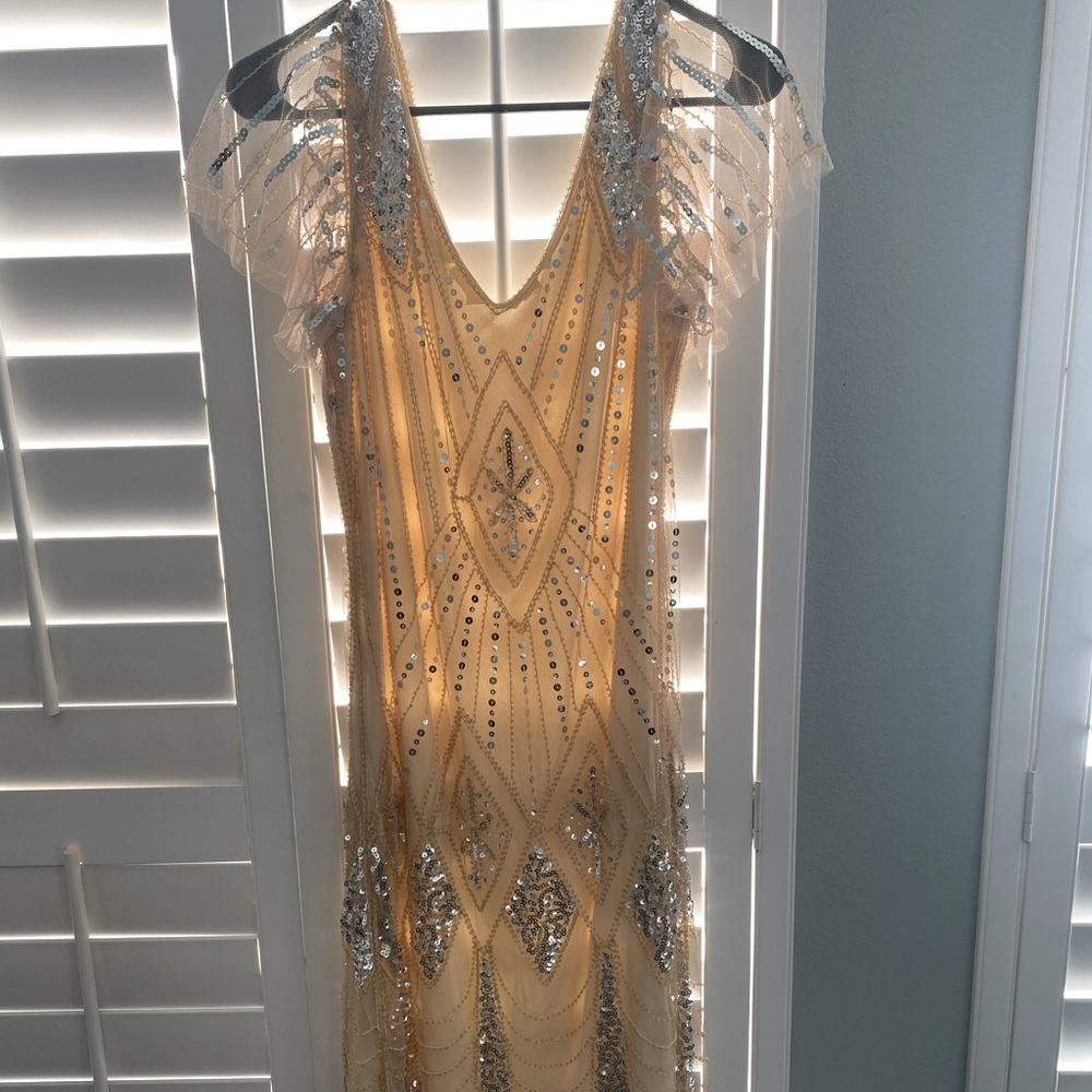 Vintage 1920s Drop Waist Flapper Dress